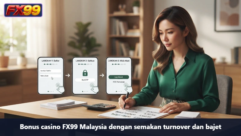 Bonus casino FX99 Malaysia dengan semakan turnover dan bajet